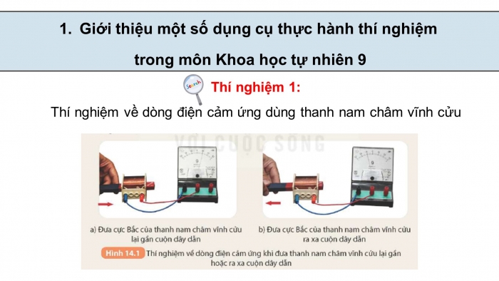 Giáo án điện tử KHTN 9 kết nối - Phân môn Vật lí Bài 14: Cảm ứng điện từ. Nguyên tắc tạo ra dòng điện xoay chiều