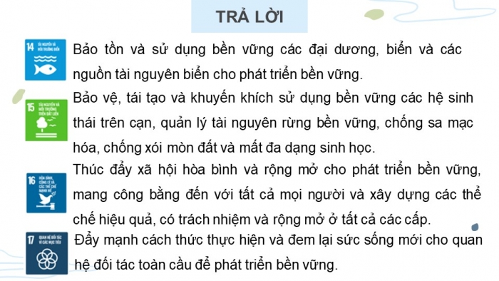 Giáo án điện tử Sinh học 12 kết nối Bài 34: Phát triển bền vững