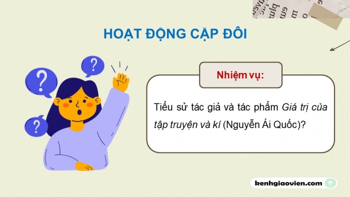 Giáo án điện tử Ngữ văn 12 chân trời Bài 8: Giá trị của tập 