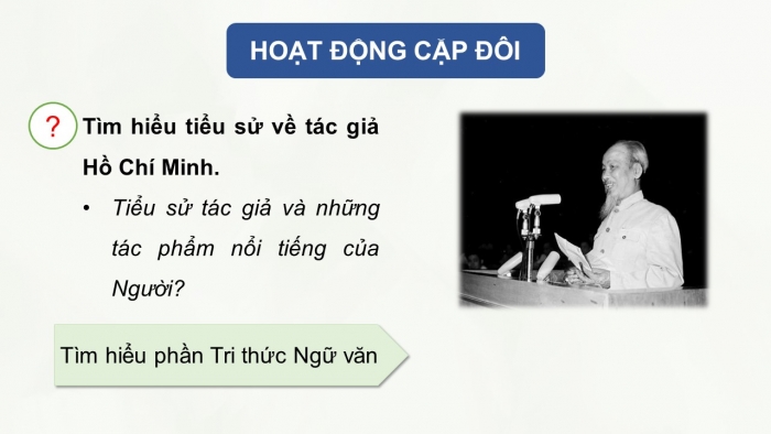 Giáo án điện tử Ngữ văn 12 chân trời Bài 8: Cảnh rừng Việt Bắc (Hồ Chí Minh)