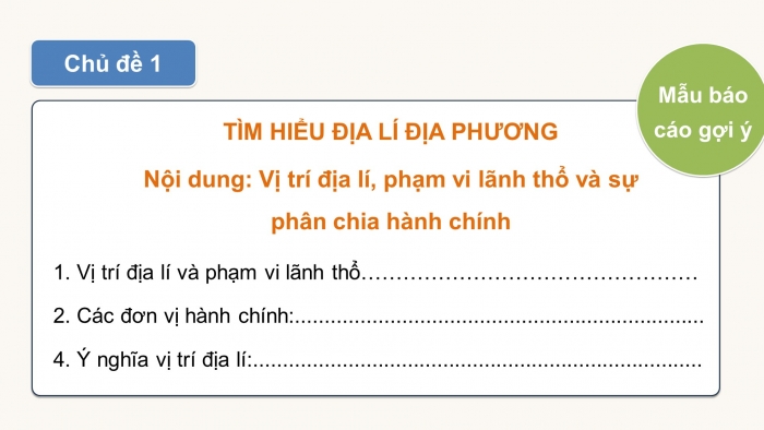 Giáo án điện tử Địa lí 12 chân trời Bài 39: Thực hành Tìm hiểu địa lí địa phương