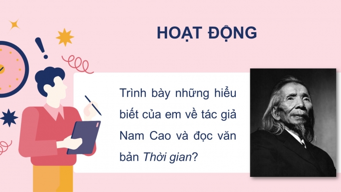 Giáo án điện tử Ngữ văn 12 cánh diều Bài 8: Thời gian (Văn Cao)