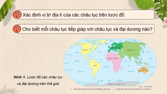 Giáo án điện tử Lịch sử và Địa lí 5 cánh diều Bài 20: Các châu lục và đại dương trên thế giới