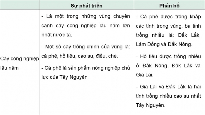 Giáo án điện tử Địa lí 12 cánh diều Bài 23: Khai thác thế mạnh để phát triển kinh tế ở Tây Nguyên (P2)