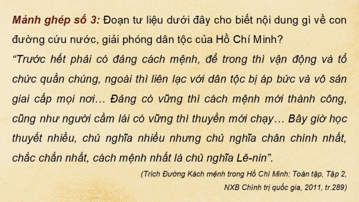 Giáo án điện tử Lịch sử 12 kết nối Bài 16: Hồ Chí Minh - Anh hùng giải phóng dân tộc