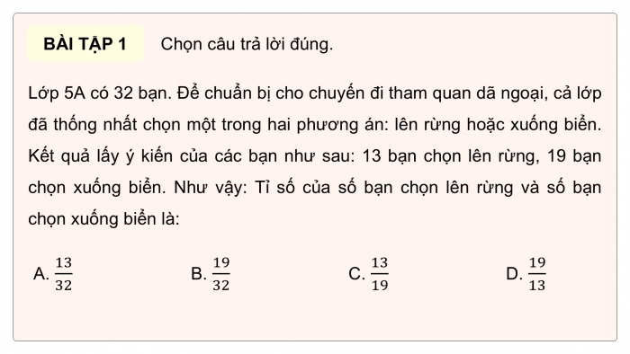 Giáo án điện tử Toán 5 kết nối Bài 70: Ôn tập tỉ số, tỉ số phần trăm