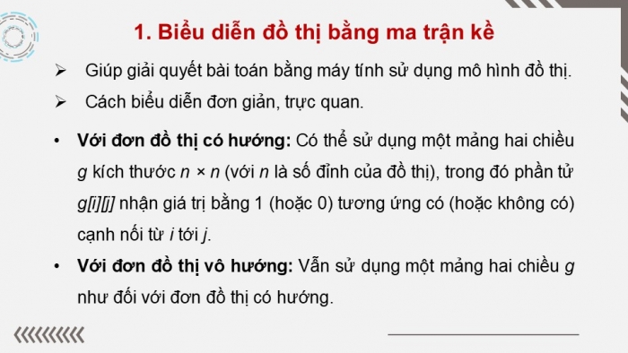 Giáo án điện tử chuyên đề Khoa học máy tính 12 cánh diều Bài 2: Biểu diễn đồ thị trên máy tính