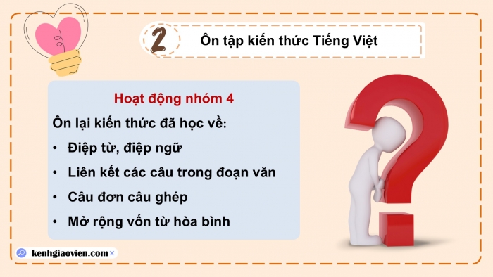 Giáo án PPT dạy thêm Tiếng Việt 5 chân trời bài Ôn tập và Đánh giá cuối năm học (Tiết 2)