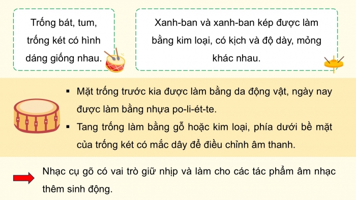 Giáo án điện tử Âm nhạc 5 kết nối Tiết 29: Thường thức âm nhạc Giới thiệu một số nhạc cụ gõ nước ngoài, Nghe nhạc Vũ điệu Tây Ban Nha (E-xơ-pa-nha Ca-ni), Ôn bài hát Đất nước tươi đẹp sao