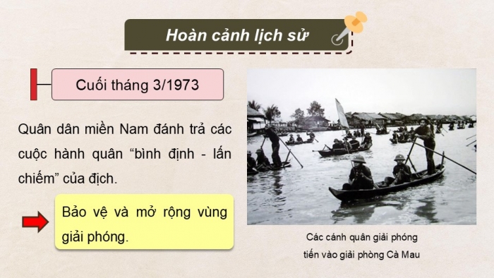 Giáo án điện tử Lịch sử 9 kết nối Bài 17: Việt Nam kháng chiến chống Mỹ, cứu nước, thống nhất đất nước giai đoạn 1965 – 1975 (P4)