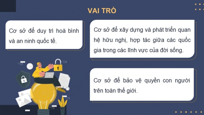 Giáo án điện tử Kinh tế pháp luật 12 chân trời Bài 14: Khái quát chung về pháp luật quốc tế