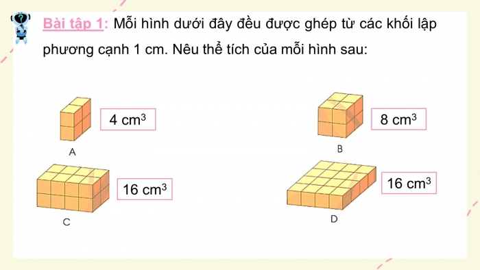 Giáo án PPT dạy thêm Toán 5 Chân trời bài 70: Xăng-ti-mét khối