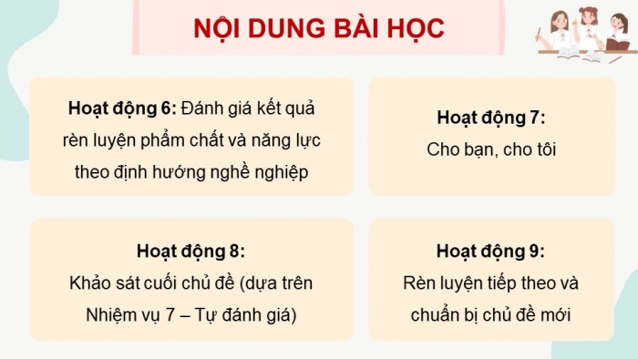 Giáo án điện tử Hoạt động trải nghiệm 9 chân trời bản 1 Chủ đề 9 Tuần 34