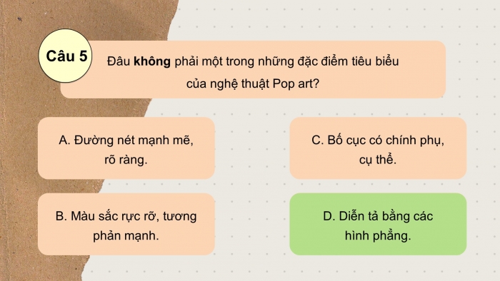 Giáo án điện tử Mĩ thuật 9 chân trời bản 1 Bài Tổng kết học kì II: Trưng bày sản phẩm mĩ thuật