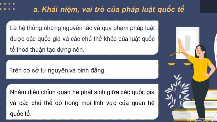 Giáo án điện tử Kinh tế pháp luật 12 cánh diều Bài 15: Những vấn đề chung về pháp luật quốc tế