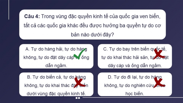 Giáo án điện tử Kinh tế pháp luật 12 cánh diều Bài 16: Công pháp quốc tế về dân cư, lãnh thổ và biên giới quốc gia, Luật Biển quốc tế (P2)