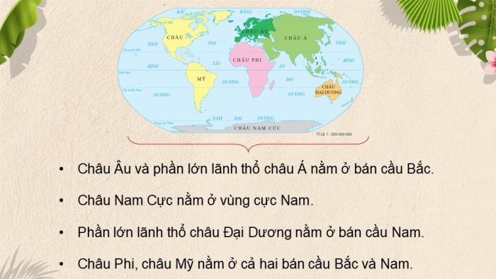 Giáo án điện tử Lịch sử và Địa lí 5 cánh diều Bài 20: Các châu lục và đại dương trên thế giới