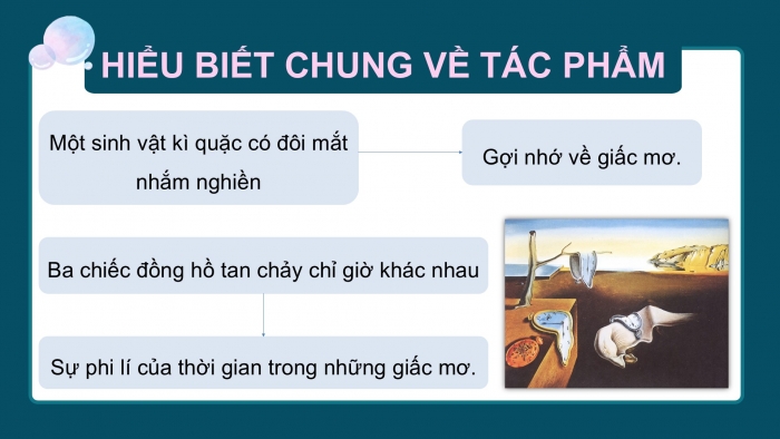 Giáo án PPT dạy thêm Ngữ văn 12 chân trời Bài 6: San-va-đo Đa-li và “Sự dai dẳng của kí ức”