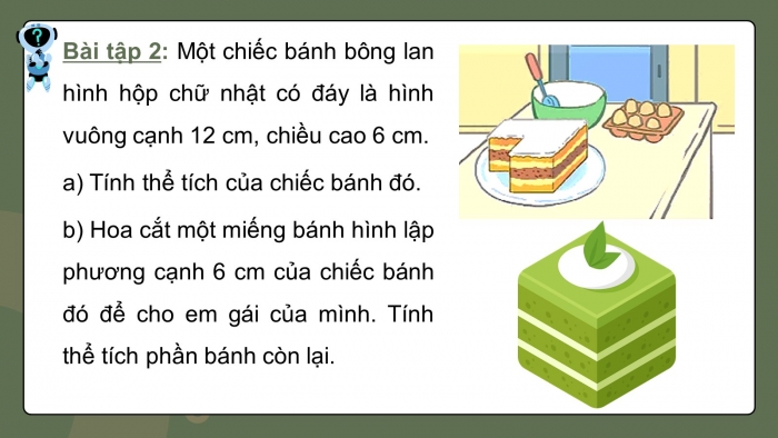 Giáo án PPT dạy thêm Toán 5 Chân trời bài 74: Thể tích hình lập phương