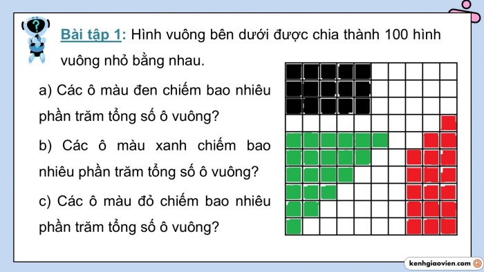 Giáo án PPT dạy thêm Toán 5 Chân trời bài 56: Tỉ số phần trăm