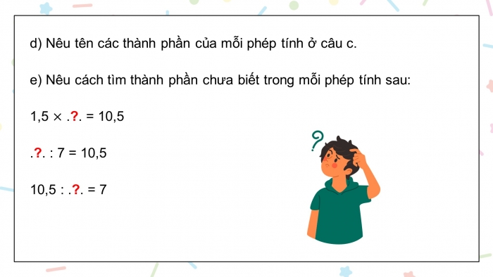 Giáo án điện tử Toán 5 chân trời Bài 92: Ôn tập phép nhân, phép chia