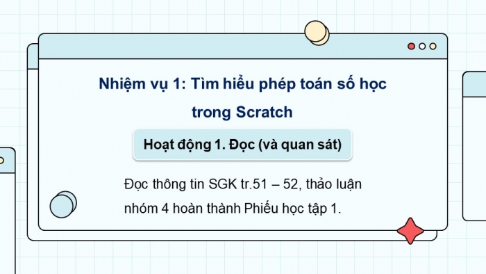 Giáo án điện tử Tin học 5 chân trời Bài 12: Viết chương trình để tính toán