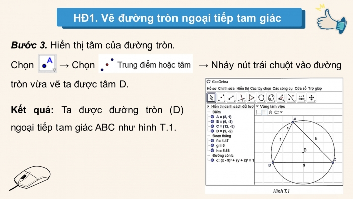 Giáo án điện tử Toán 9 kết nối Hoạt động thực hành trải nghiệm: Vẽ hình đơn giản với phần mềm GeoGebra