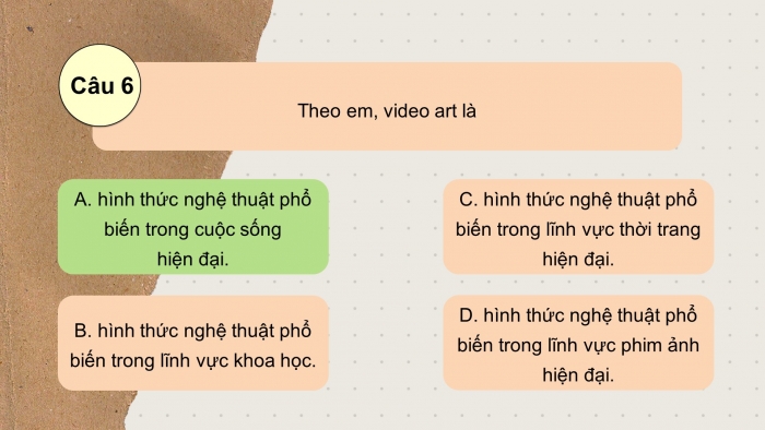 Giáo án điện tử Mĩ thuật 9 chân trời bản 1 Bài Tổng kết học kì II: Trưng bày sản phẩm mĩ thuật