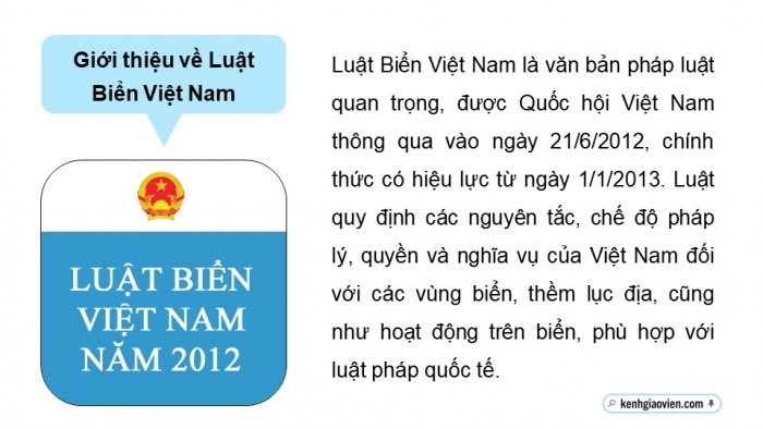 Giáo án điện tử Địa lí 12 cánh diều Bài 29: Thực hành Viết và trình bày báo cáo tuyên truyền về bảo vệ chủ quyền biển đảo của Việt Nam