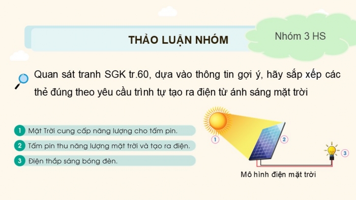 Giáo án điện tử Công nghệ 5 cánh diều Bài 10: Mô hình điện mặt trời