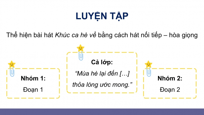 Giáo án điện tử Âm nhạc 5 kết nối Tiết 32: Ôn bài hát Khúc ca hè về, Nhạc cụ Nhạc cụ thể hiện tiết tấu và nhạc cụ thể hiện giai điệu