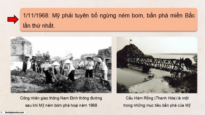 Giáo án điện tử Lịch sử 9 kết nối Bài 17: Việt Nam kháng chiến chống Mỹ, cứu nước, thống nhất đất nước giai đoạn 1965 – 1975 (P3)