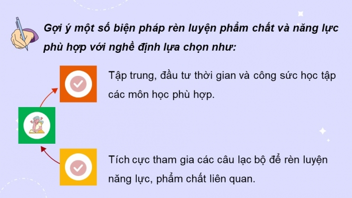 Giáo án điện tử Hoạt động trải nghiệm 12 cánh diều Chủ đề 9: Sẵn sàng bước vào thế giới nghề nghiệp (P2)