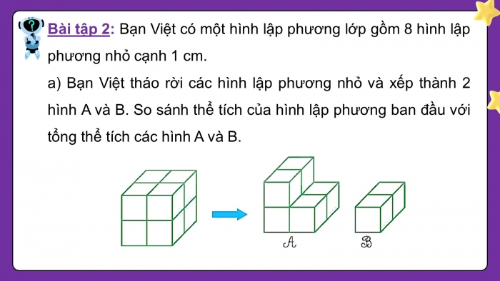 Giáo án PPT dạy thêm Toán 5 Chân trời bài 69: Thể tích của một hình