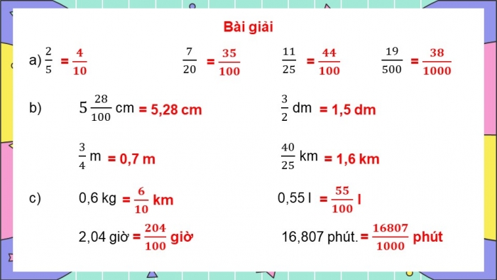 Giáo án điện tử Toán 5 chân trời Bài 89: Ôn tập số thập phân