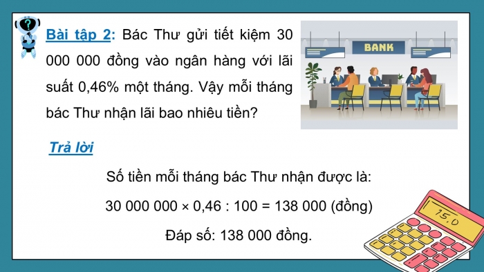 Giáo án PPT dạy thêm Toán 5 Chân trời bài 58: Tìm giá trị phần trăm của một số