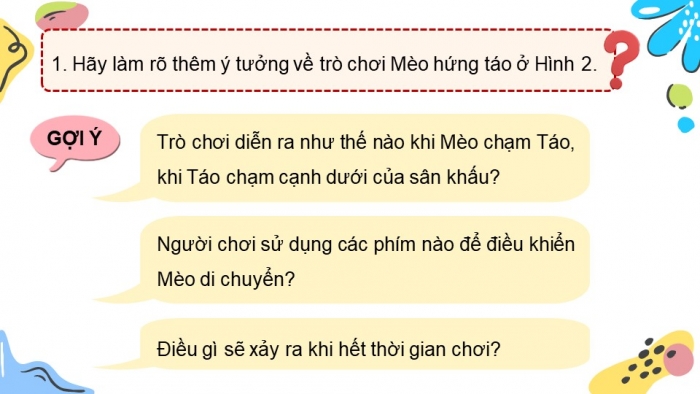 Giáo án điện tử Tin học 5 chân trời Bài 14: Viết kịch bản chương trình máy tính