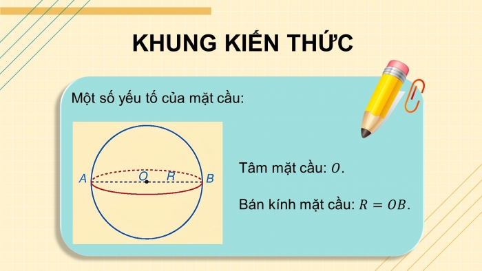 Giáo án điện tử Toán 9 kết nối Bài 32: Hình cầu