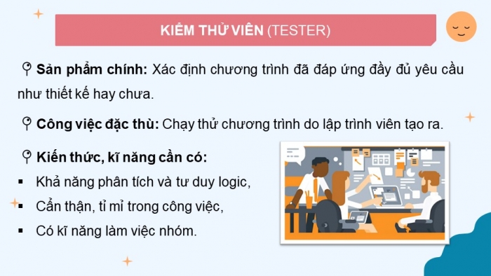 Giáo án điện tử Tin học 9 cánh diều Chủ đề G Bài 1: Nhóm nghề Phân tích và phát triển phần mềm và các ứng dụng