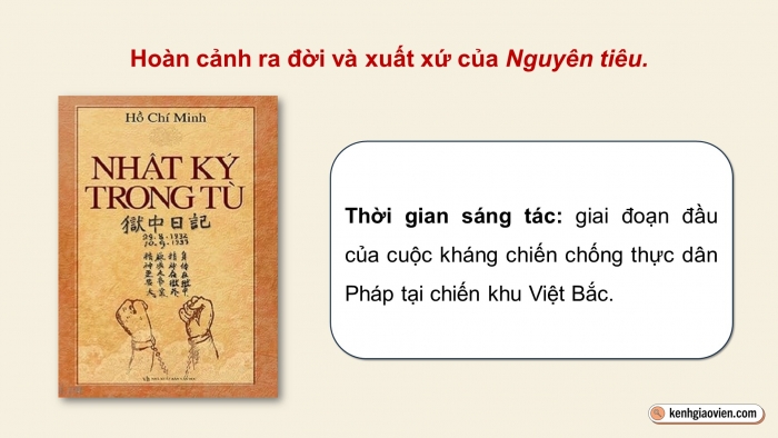 Giáo án điện tử Ngữ văn 12 chân trời Bài 8: Nguyên tiêu (Hồ Chí Minh)