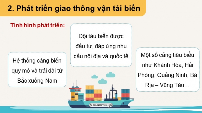 Giáo án điện tử Địa lí 12 chân trời Bài 37: Phát triển kinh tế và đảm bảo an ninh quốc phòng ở Biển Đông và các đảo, quần đảo (P2)