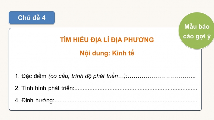 Giáo án điện tử Địa lí 12 chân trời Bài 39: Thực hành Tìm hiểu địa lí địa phương