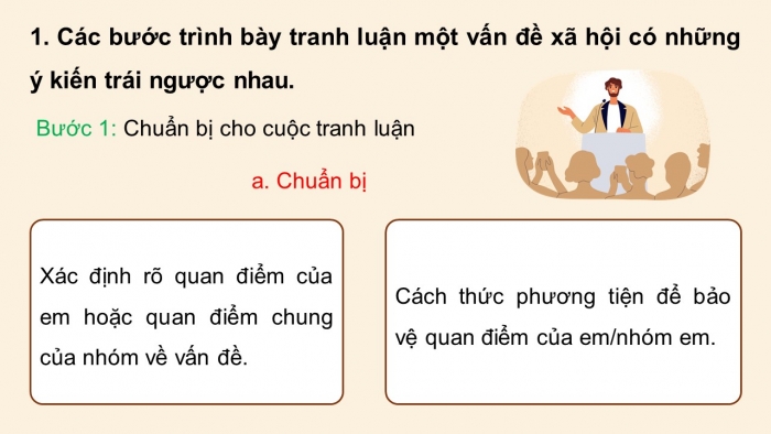 Giáo án điện tử Ngữ văn 12 cánh diều Bài 9: Tranh luận về một vấn đề có những ý kiến trái ngược nhau