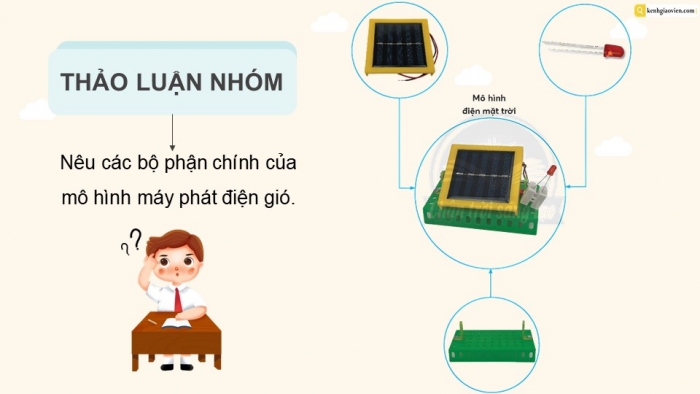 Giáo án điện tử Công nghệ 5 chân trời Bài 9: Mô hình điện mặt trời