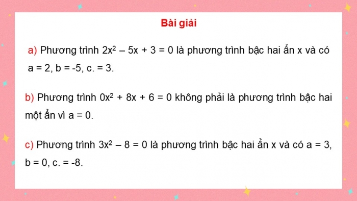 Giáo án điện tử Toán 9 cánh diều Bài 2: Phương trình bậc hai một ẩn