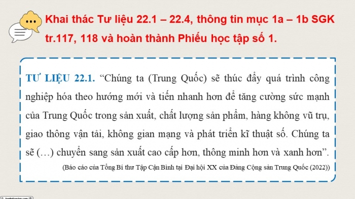 Giáo án điện tử Lịch sử 9 chân trời Bài 22: Châu Á từ năm 1991 đến nay