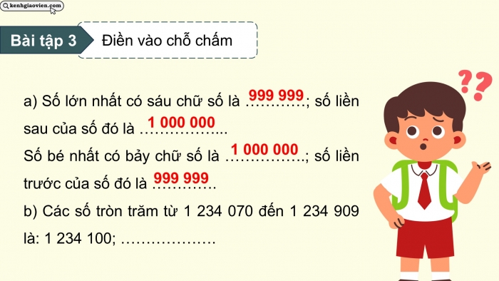 Giáo án PPT dạy thêm Toán 5 Chân trời bài 87: Ôn tập số tự nhiên