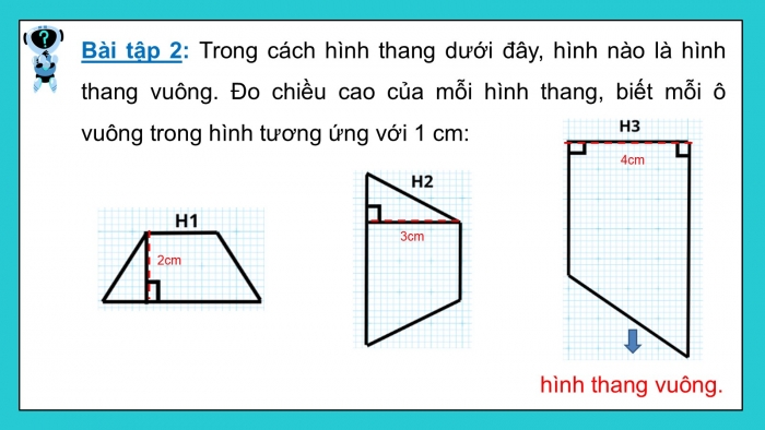 Giáo án PPT dạy thêm Toán 5 Cánh diều bài 52: Hình thang