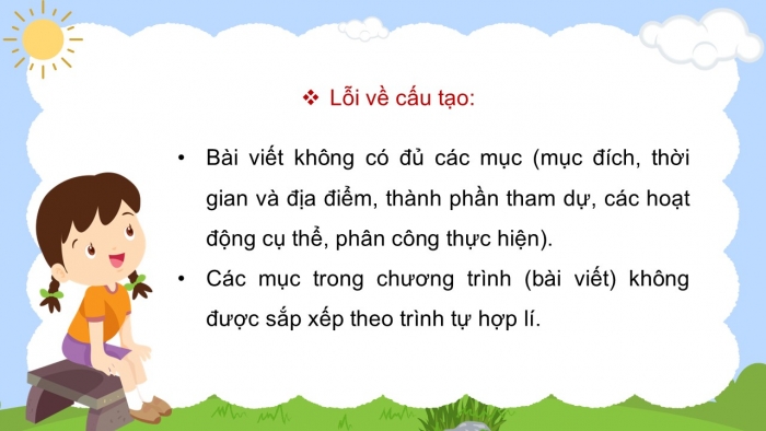 Giáo án PPT dạy thêm Tiếng Việt 5 cánh diều Bài 18: Người được phong ba danh hiệu Anh hùng, Trả bài viết chương trình hoạt động