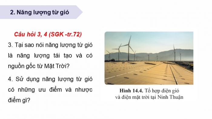 Giáo án điện tử KHTN 9 cánh diều - Phân môn Vật lí Bài 14: Năng lượng tái tạo